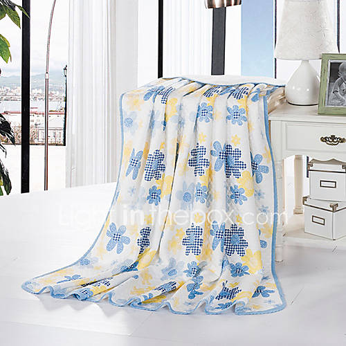 Siweidi Korean Style Flowers Printed Cotton Knitted Towel(Screen Color)
