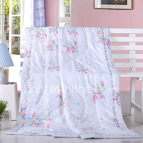 Bamboo Fiber Print Floral Light Weight Comforter