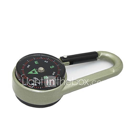 High Quality Double Faced Key Chain Compass Thermometer   Champagne