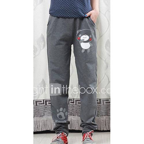 Womens Casual Fashioable with Bears Thin Leisure Sport Long Pants(More Colors)