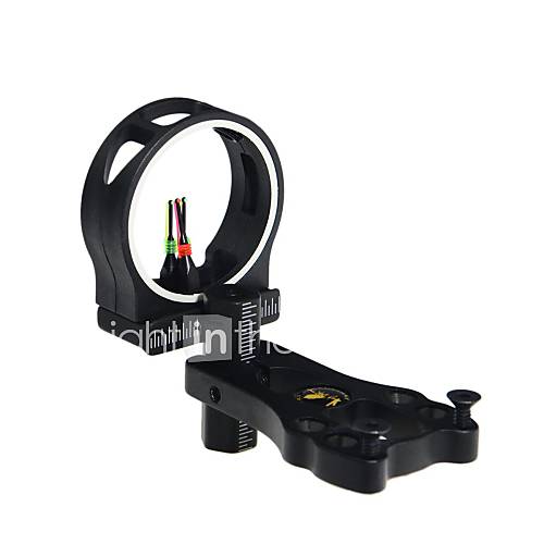 3 Pin 6061 T6 Aluminum Bow Sight Scope 0.029 Fiber  Black