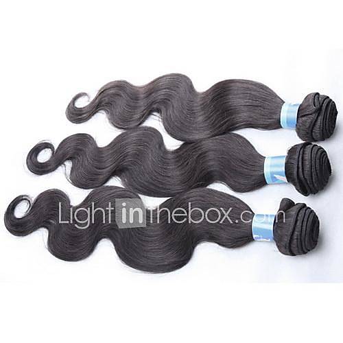 12 Inch Color 1B Grade 5A 100G/Pcs Indian Virgin Body Wave Human Hair Extension