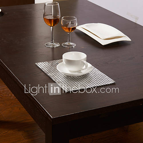 Set of 4 Aluminum Sequins Design Placemats