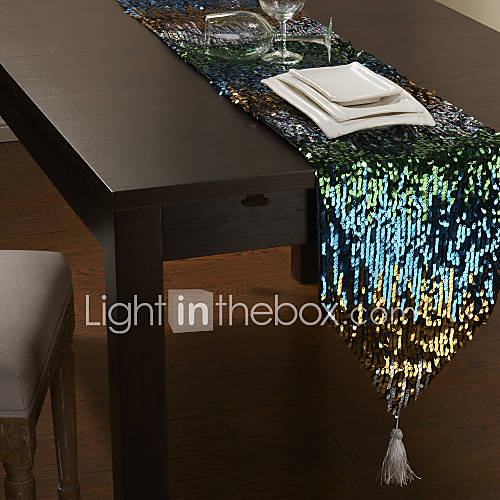 Muti Color Sequins Embellished Table Runner