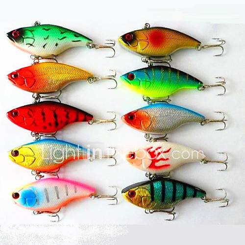 10 PCS Vib Fishing lures 2.95 18G Deep Sinking Artificial Lure Crankbait