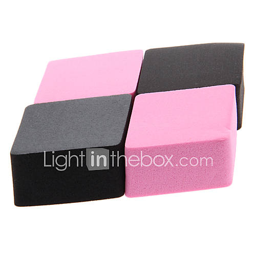 FourPcs Solid Color Rhombus Shaped Nature Sponges Powder Puff for Face