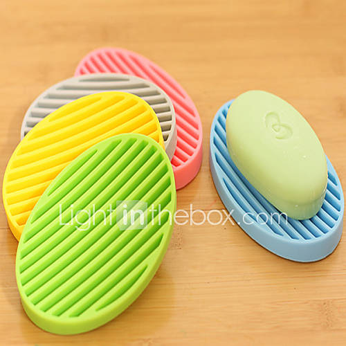 Faddish Silicone Soap Holder Random Colour, L12cm x W8.3cm x H1cm