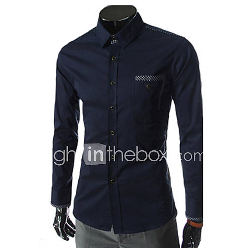 Mens Lapel Pocket Fashion Shirt