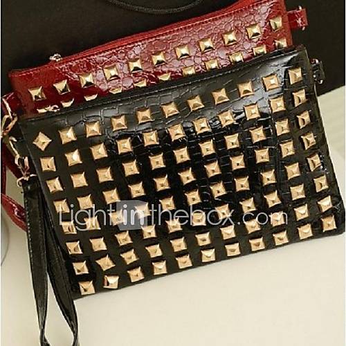 Punk Style Rivet Stylish Envelope Type Clutch Bag