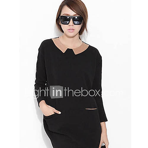 Meitiantian Long Sleeve Black Bottoming Dress