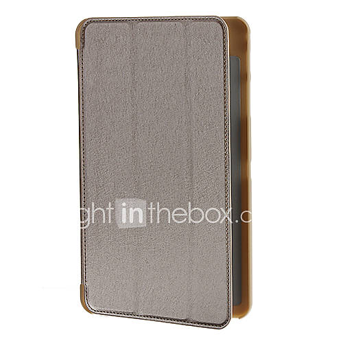 Silk Pattern PU Leather Full Body Case with Stands for Samsung T320 (Gold)