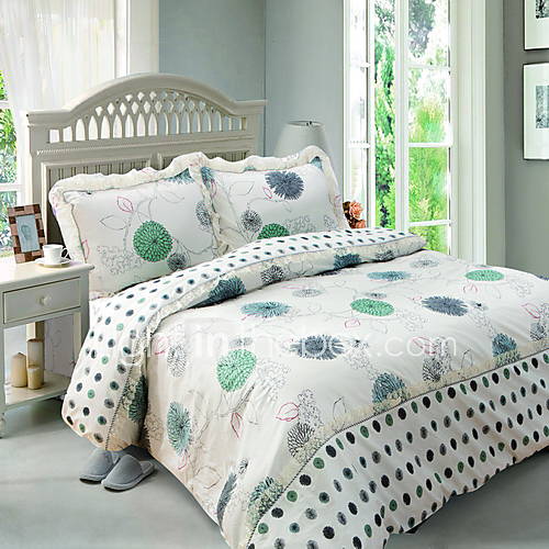 SINUOER Cotton Twill Four Piece Bedclothes Fable(Screen Color)