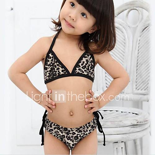 Girls Leopard Bikini Swimwear