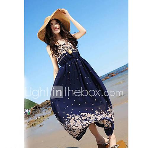 Womens Sleeveless Floral Dress