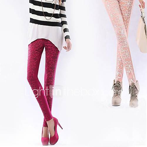 Womens Lace Embellished Slim Leggings