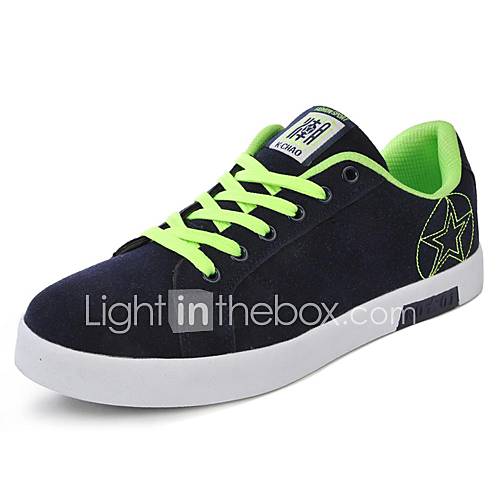 Suede Mens Flat Heel Comfort Fashion Sneakers Shoes With Lace up(More Colors)