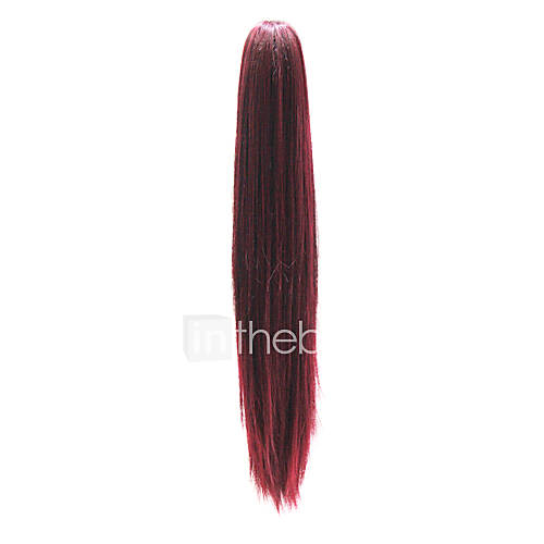 Dark Brown Long Straight Ponytail Synthetic Hair Extensions