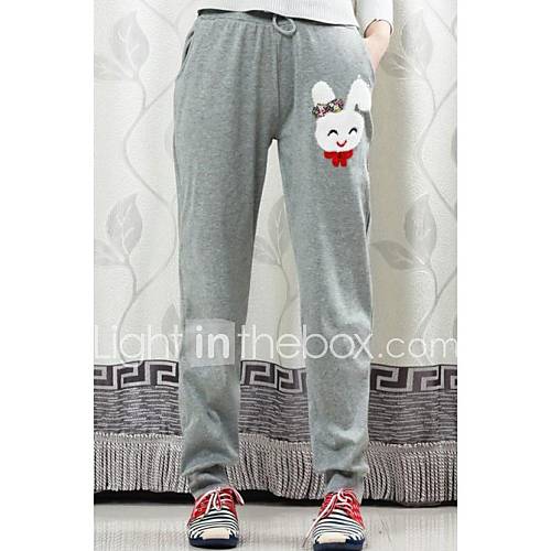 Womens Casual Fashioable Cute with Rabbit Pattern Leisure Sweat Pants