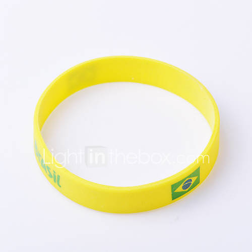 Brazil 2014 World Cup Yellow Silica Gel Bracelets