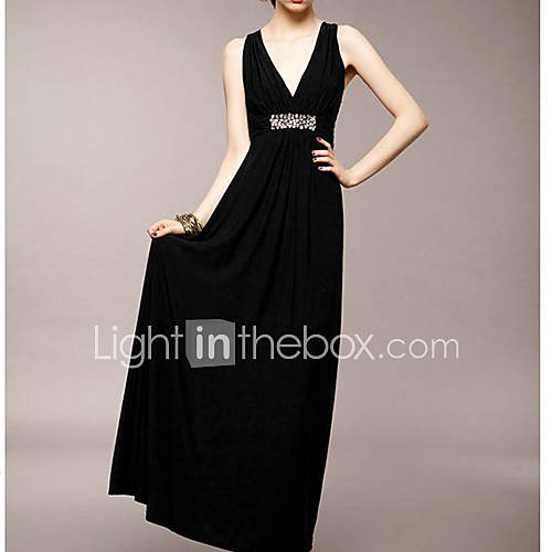 Zhulifang Womens Deep V Sequin Dress