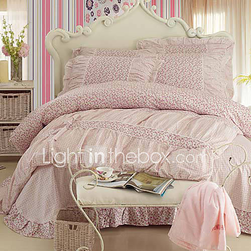 Luolaiya Han Edition Large Sweet Home Princess Wind Bow Twill Cotton (Screen Color)