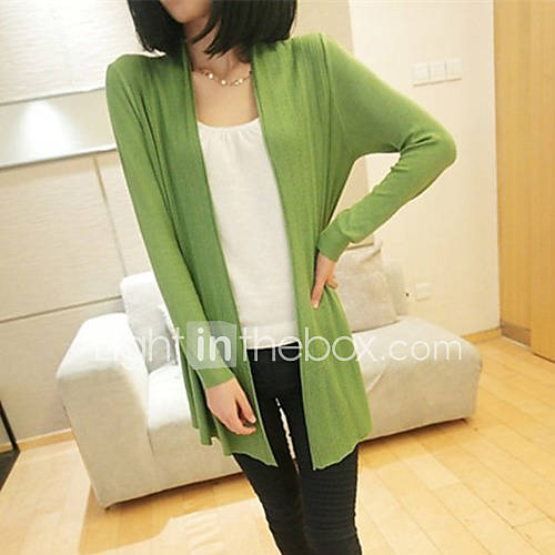 Rxhx Relax Mid long Coat Knit Sweater (Green)