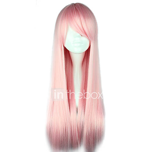 Harajuku Style High quality Cosplay Wig Lolita Long Straight Wig Side Bang