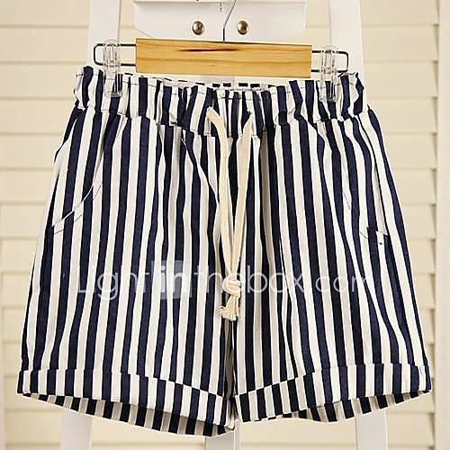 Womens Korean Leisure Wild Streak Shorts