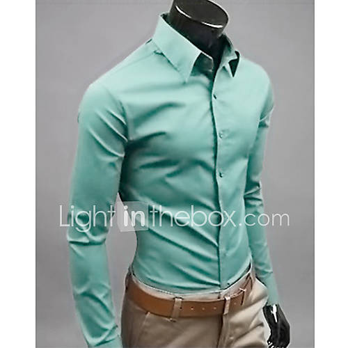 MSUIT Fashion Cultivate OneS Morality MenS Long Sleeve Shirt Z9185