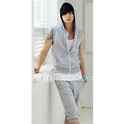 Mens Sleeveless Casual Hoodies