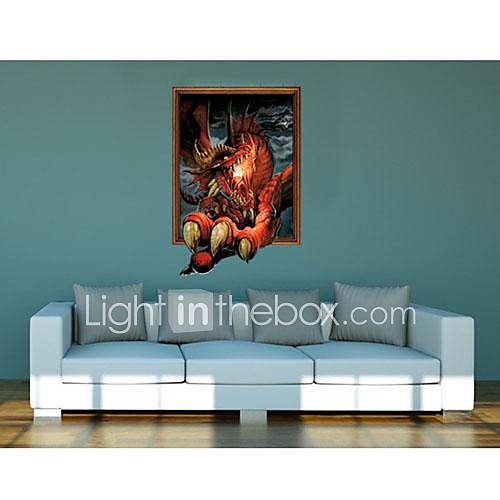 3DThe Fire Dinosaur Wall Stickers Wall Decals