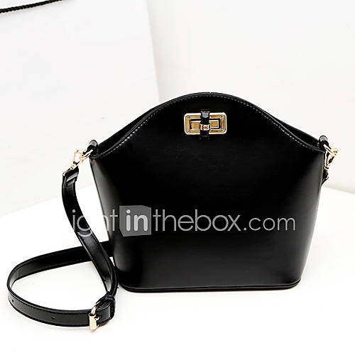 NPSJ Womens Gorgeous Black Metal Buckle Leather Ultra Large Capacity Shoulder Bags 04 13