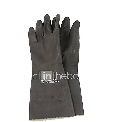 Ansell Rubber Alkali Resistant Acid Resistant Durable Work Protection Gloves [L]