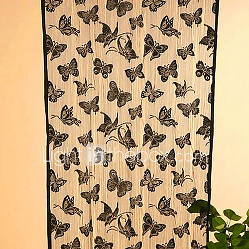 Graceful Fluttering Dance Butterflies Pattern Curtain Line(39W × 79L)