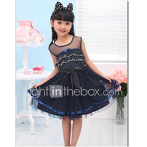 Girls Fashion Princess Dresses Lovely Dots Dresses