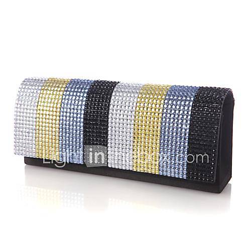 Womens Europe and America evening bag clutch bag diamond dress(lining color on random)