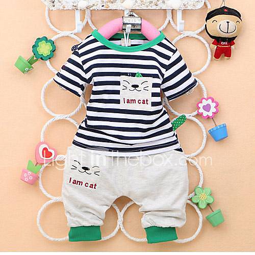 Boys Fashion T ShirtsPants Sets Lovely Summer Two Pieces Sets Clothing Set