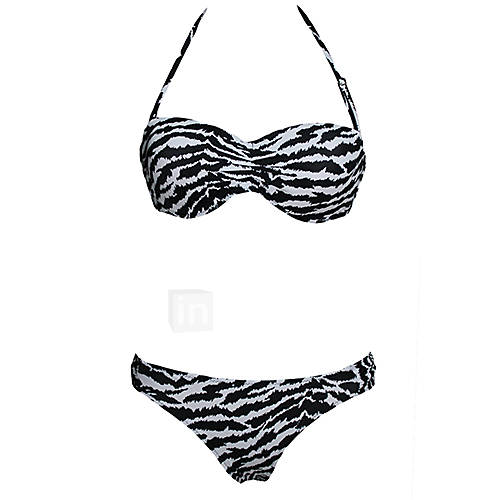 Womens Sexy Cool Bandeau Zebra Bikini