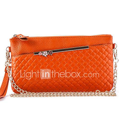 Womens Chain Genuine Leather Cowhide Messenger Shoulder Handbags