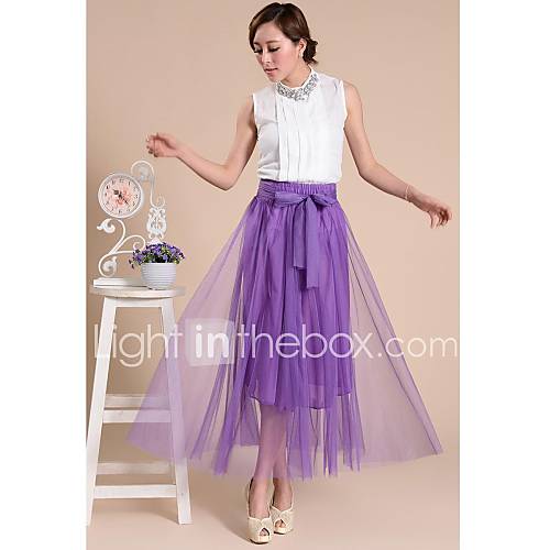 Womens Dream Color Organza Fabric Skirt