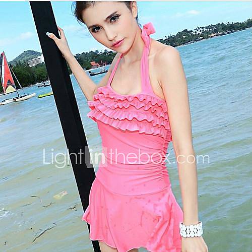 Womens Multi Color Fashion Skirt Style Nylon and Spandex One Piece Swimsuit