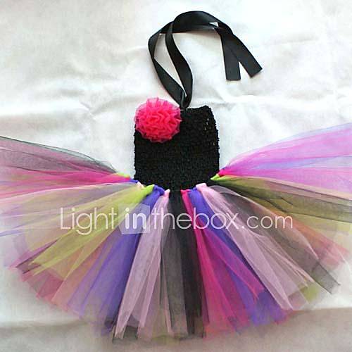 Girls Flower Wedding Party Tutu Dress