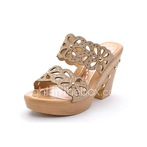 MLKL Leather Sandals Roman Sandals Diamond Slope With High Heeled Shoes A13Ms