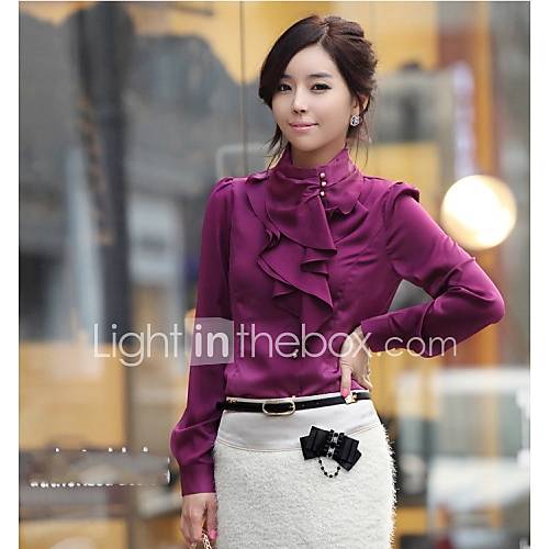 JFS Korea Sytle Womens Elegant Long Sleeve Blouse
