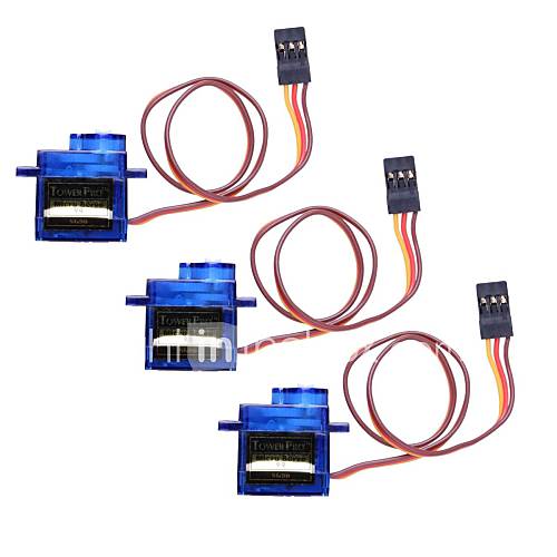 Mini 9G Servo with Accessories   Translucent Blue (3PCS)