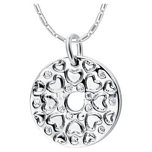 GracefulRound Shape Alloy Womens Necklace With Rhinestone(1 Pc)