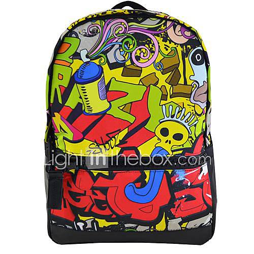 Unisex Fashion Waterproof Cartoon Skull Printing Backpack Bag BBP121