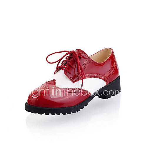 Leatherette Womens Low Heel Comfort Oxfords Shoes (More Colors)