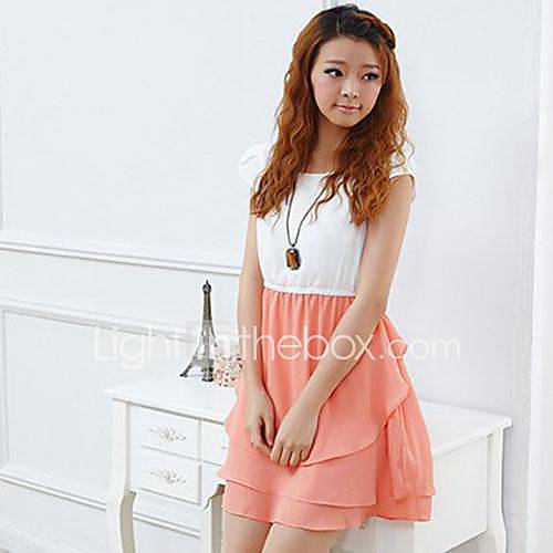 Womens Korean Version Of Sweet Spell Color Mini Dresses