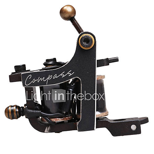 Compass Tattoo Machine Samar Shader 10 Wraps Steel Frame